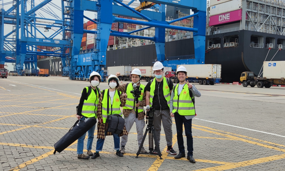 Top: Japanese director Ryo Takeuchi 
Takeuchi (first from right) and his documentary film crew pose for a picture. 
Photos: Courtesy of Ryo Takeuchi