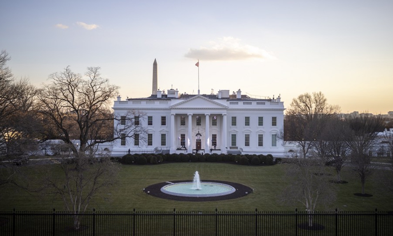 Photo taken on Jan. 20, 2021 shows the White House in Washington, D.C., the United States.(Photo: Xinhua)