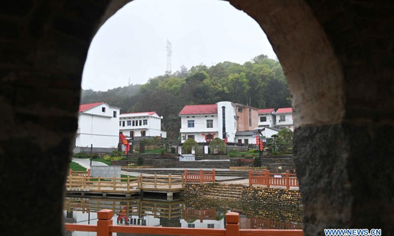 Photo taken on March 11, 2021 shows a view of Moshan Village, a tourism demonstration site in Anyi County, Nanchang, east China's Jiangxi Province.  Anyi County has made efforts to develop the tourism industry through the integration of natural and cultural resources.  Photo: Xinhua
