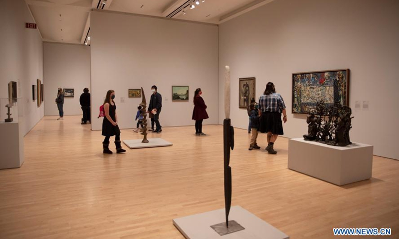 People visit the San Francisco Museum of Modern Art in San Francisco, California, the United States, March 13, 2021. San Francisco has advanced from the purple tier to the less restrictive red tier in COVID-19 control.Photo:Xinhua