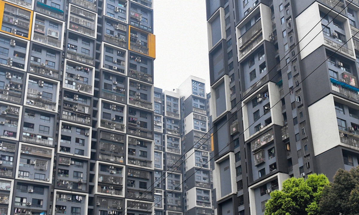 A high-rise residential complex in Southwest China's Chongqing Municipality has been dubbed 