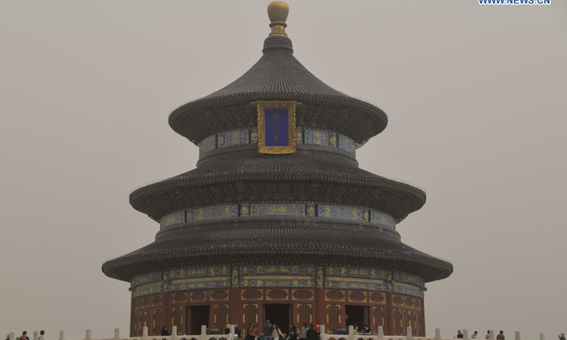 People visit the Temple of Heaven in Beijing, capital of China, March 28, 2021. (Xinhua)