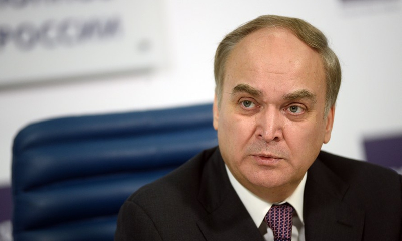 File photo taken on March 5, 2015 shows then Deputy Defense Minister of Russia Anatoly Antonov holding a press conference in Moscow, Russia. (Photo:Xinhua)