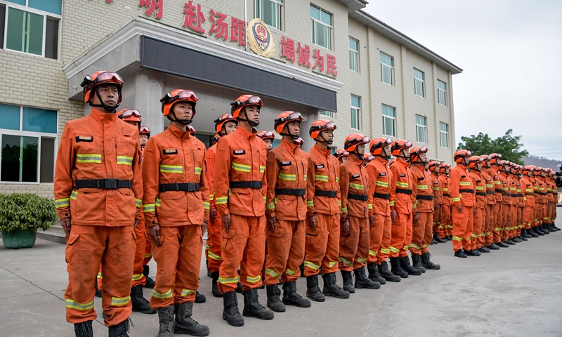 Firefighters of a local firefighting squad are back at their headquarters located in Xichang of Liangshan Yi Autonomous Prefecture in southwest China's Sichuan Province, April 3, 2019. (Photo:Xinhua)