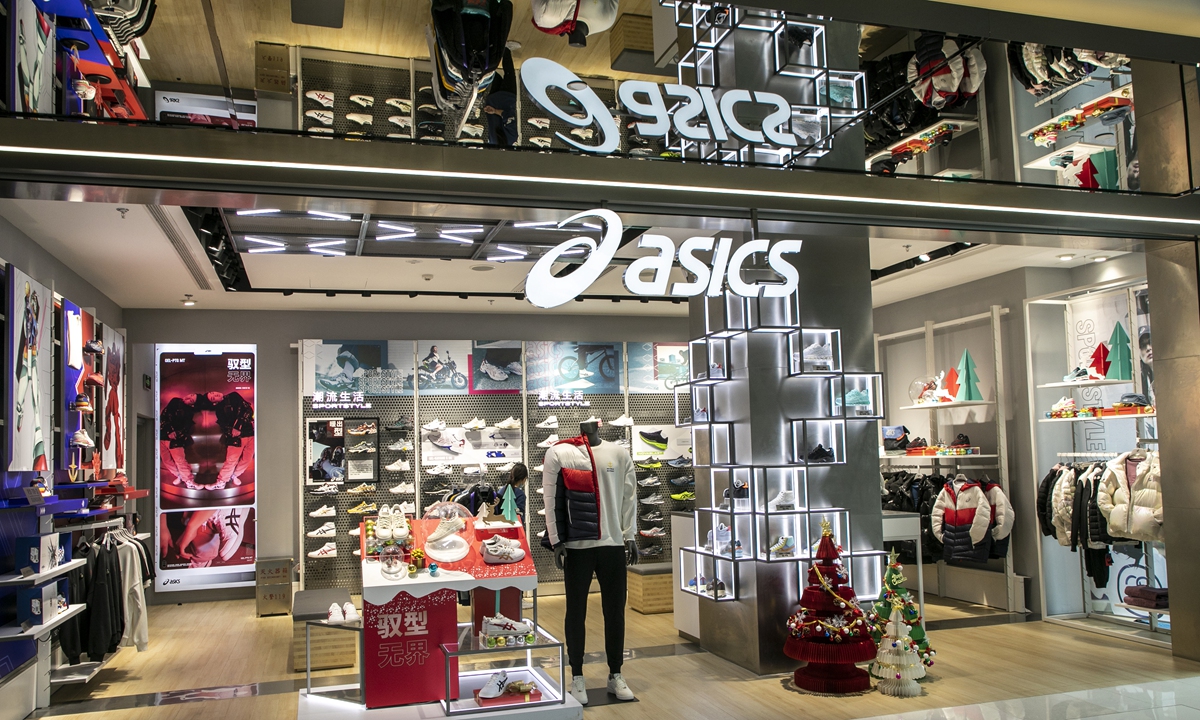 An ASICS store in Shanghai Photo: VCG 