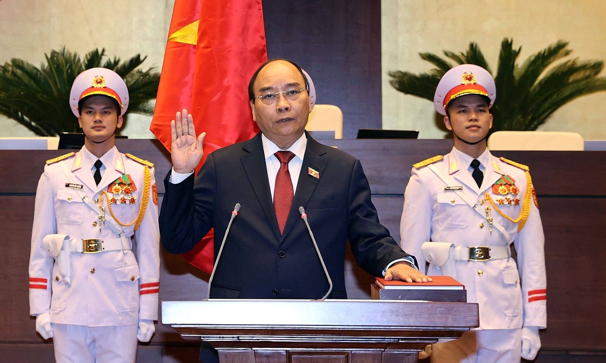 Vietnam's pandemic-response leader Phuc sworn in as president - Global Times