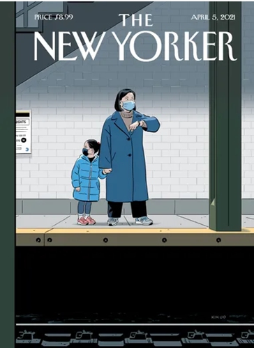 The cover of the latest issue of The New Yorker Delayed. By R. Kikuo Johnson.