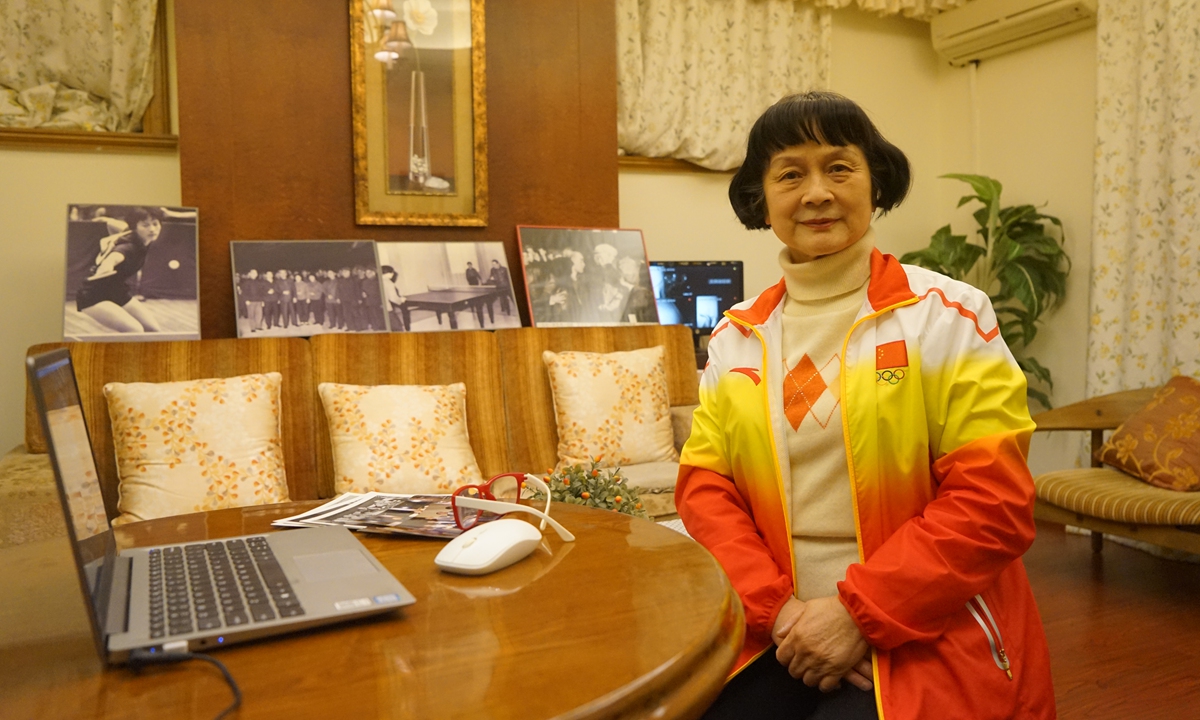 Former Chinese table tennis gold medalist Zheng Minzhi at her home Photo: Chen Xia/GT
