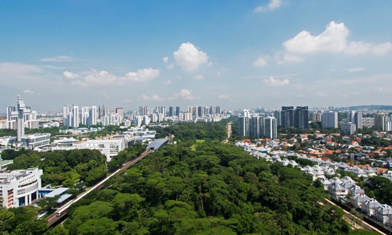 Photo taken on April 20, 2021 shows a view of the Dover Forest in Singapore. Earth Day, which falls on April 22 annually, aims to raise public awareness about the environment and calls for people to protect the Earth with action.Photo:Xinhua