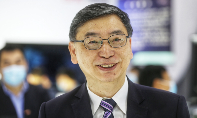 Hu Mingchun, director of the No.14 Research Institute under China Electronics Technology Group Co, talks to the Global Times in an exclusive interview on the sidelines of the 9th World Radar Expo in Nanjing, East China’s Jiangsu Province, on April 22, 2021. Photo: Cui Meng/GT