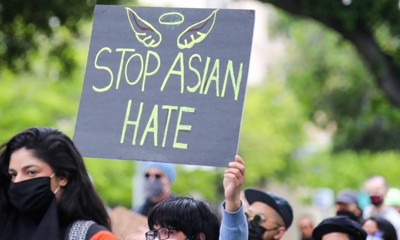 People take part in a Stop Asian Hate rally in San Jose, California, the United States, April 25, 2021.(Photo: Xinhua)