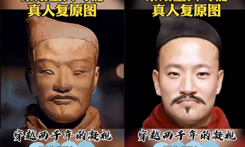 Dynamic restorations of Chinese Terracotta Warriors created by a blogger have recently gone viral on China's social media platforms, with many netizens thrilled to see the 2,000-year-old Terracotta Warriors coming to life. Photo: screenshot of KK News on Sina Weibo. 
