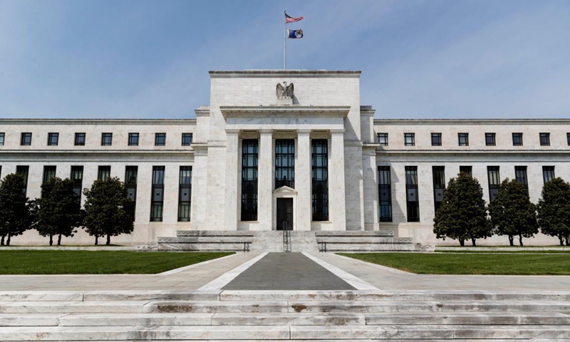 Photo taken on April 28, 2021 shows the U.S. Federal Reserve in Washington, D.C., the United States. The U.S. Federal Reserve on Wednesday kept its benchmark interest rates unchanged at the record-low level of near zero, as economic recovery gathers momentum on COVID-19 vaccination progress and strong fiscal support.Photo:Xinhua
