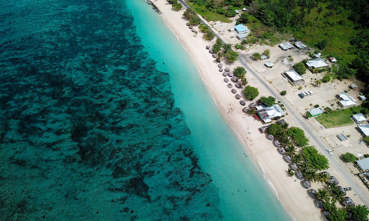 Crystal-clear seawater along the Lalomanu beach at southern part of Upolu Island, Apia, Samoa, Oct 19, 2019. Photo: Xinhua