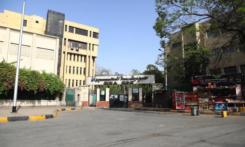 Photo taken on May 3, 2021 shows the closed Giza Zoo during the Sham El-Nessim in Giza, Egypt. Several Egyptian governors, including governor of Cairo, issued directives on April 30 to close public parks and beaches ahead of the Sham El-Nessim, the traditional Egyptian spring festival which falls on May 3 this year, as the country has witnessed a surge in coronavirus cases. (Xinhua/Ahmed Gomaa) 