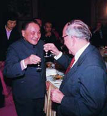 Deng Xiaoping celebrating Epstein’s 70th birthday in 1985