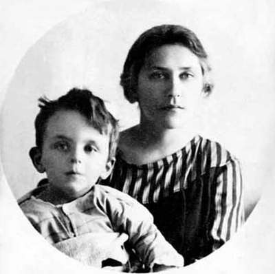 The young Epstein and his mother Sonia in Harbin