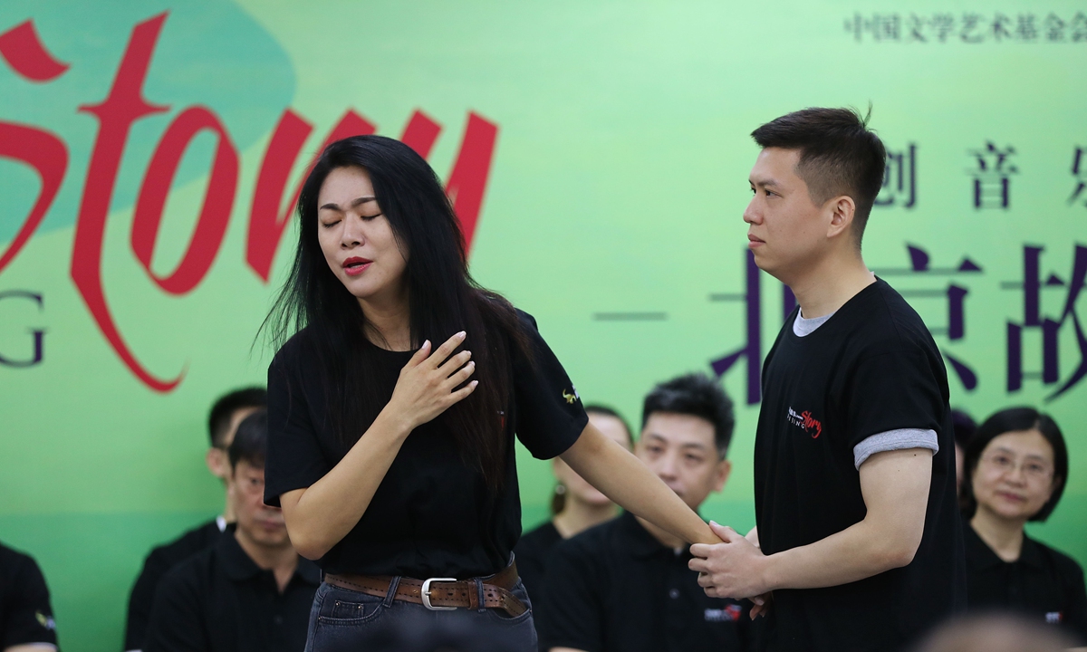 Actors rehearse for the musical <em>Beijing Story</em>. Photo: Courtesy of Ye Zi