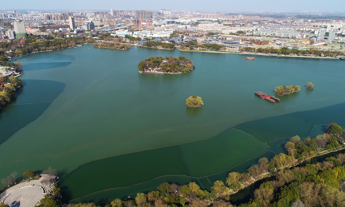 An aerial photo shows how 