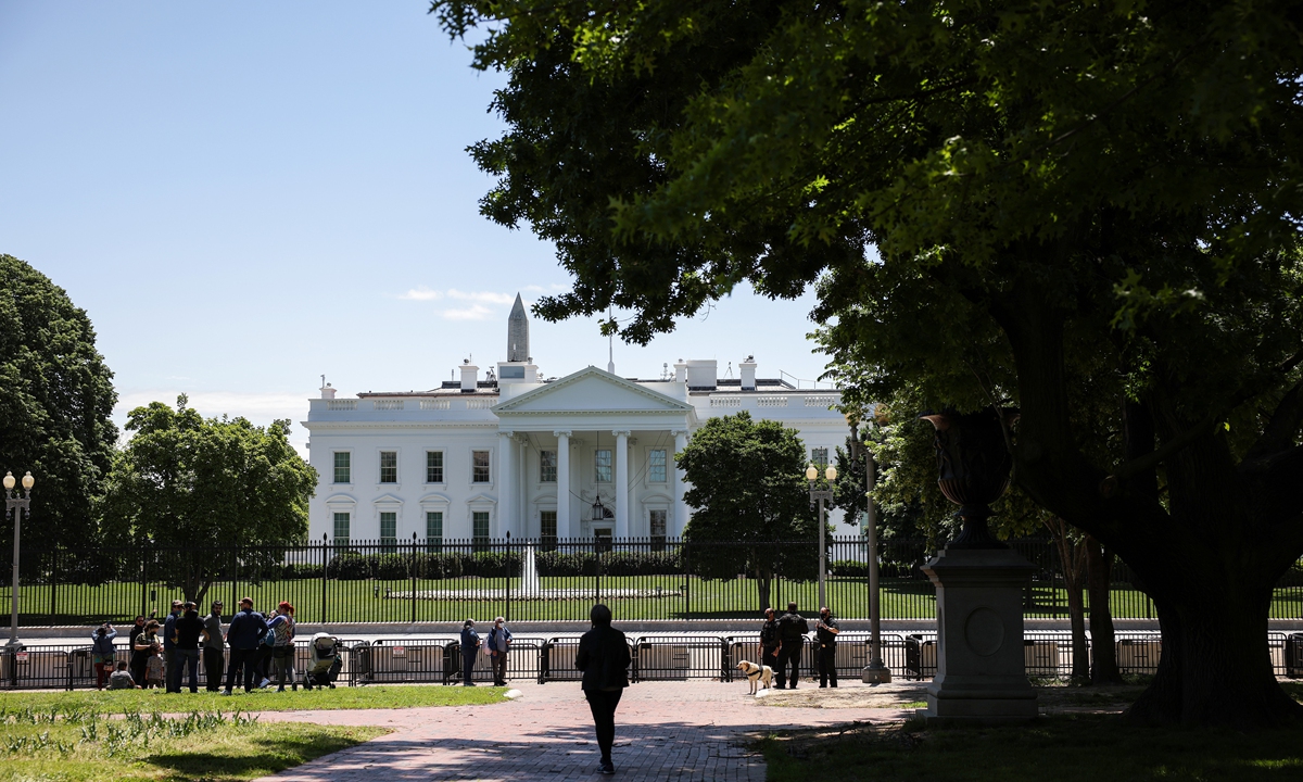 People visit Lafayette Square, near the White House, on May 10, 2021 in Washington DC, the US. Photo: VCG