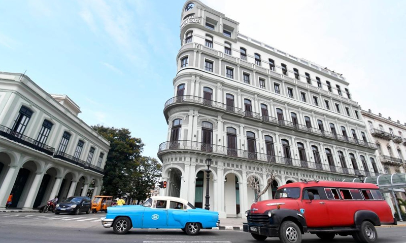 Vehicles drive on a street in Havana, Cuba, May 13, 2021. New variants of the coronavirus believed to have entered Cuba in recent months have been linked to higher transmission rates, more severe cases of disease and an increase in deaths in the Caribbean country, the official daily Granma said on Thursday.Photo:Xinhua