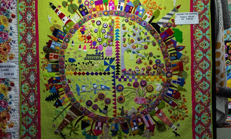 Photo taken on May 13, 2021 shows handicraft pieces displayed at CraftAlive show in Canberra, Australia. The 4-day event kicked off here on Thursday.Photo:Xinhua