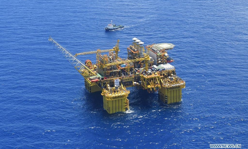 Photo taken on May 12, 2021 shows the Deep Sea No.1 energy station at the Lingshui 17-2 gas field off south China's island province of Hainan. The Lingshui 17-2 gas field is China's first deep-water self-operated gas field, with an average operational water depth of 1,500 meters.(Photo: Xinhua)