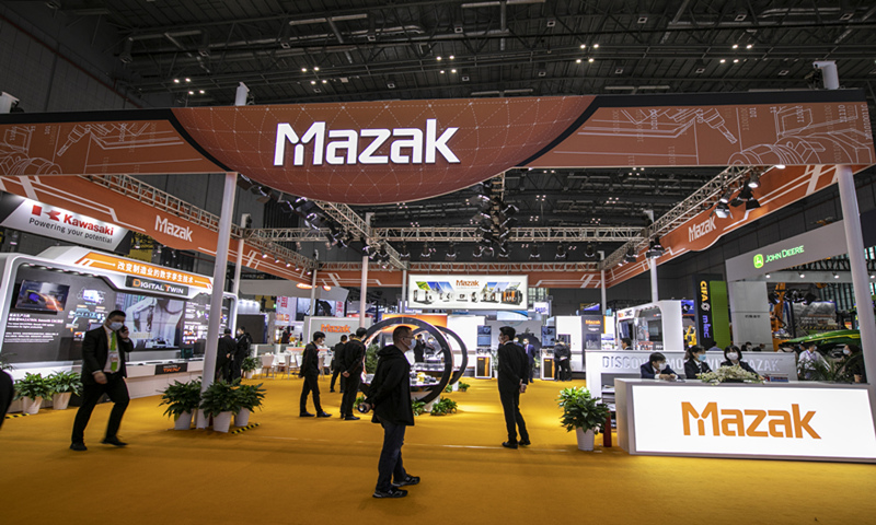 Booth of Japan's Yamazaki Mazak Corp at the China International Import Expo in 2020 Photo: VCG
