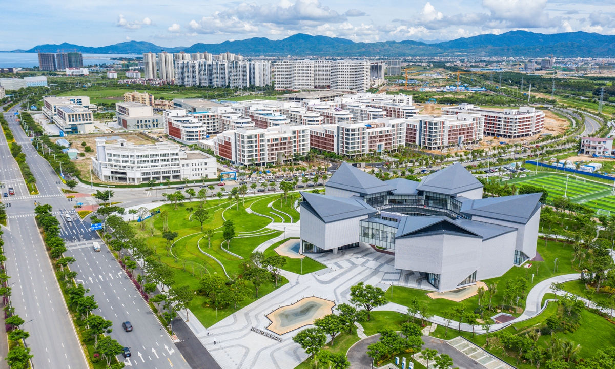 An aerial view of the Sanya Yazhou Bay Science and Technology City in South China's Hainan Province Photo: Courtesy of Administrative Bureau of Sanya Yazhou Bay Science and Technology City