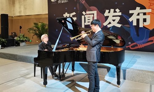 Chinese trumpeter Li Xiaochuan and piano player Michal Ciesielski Photo: Courtesy for Li 