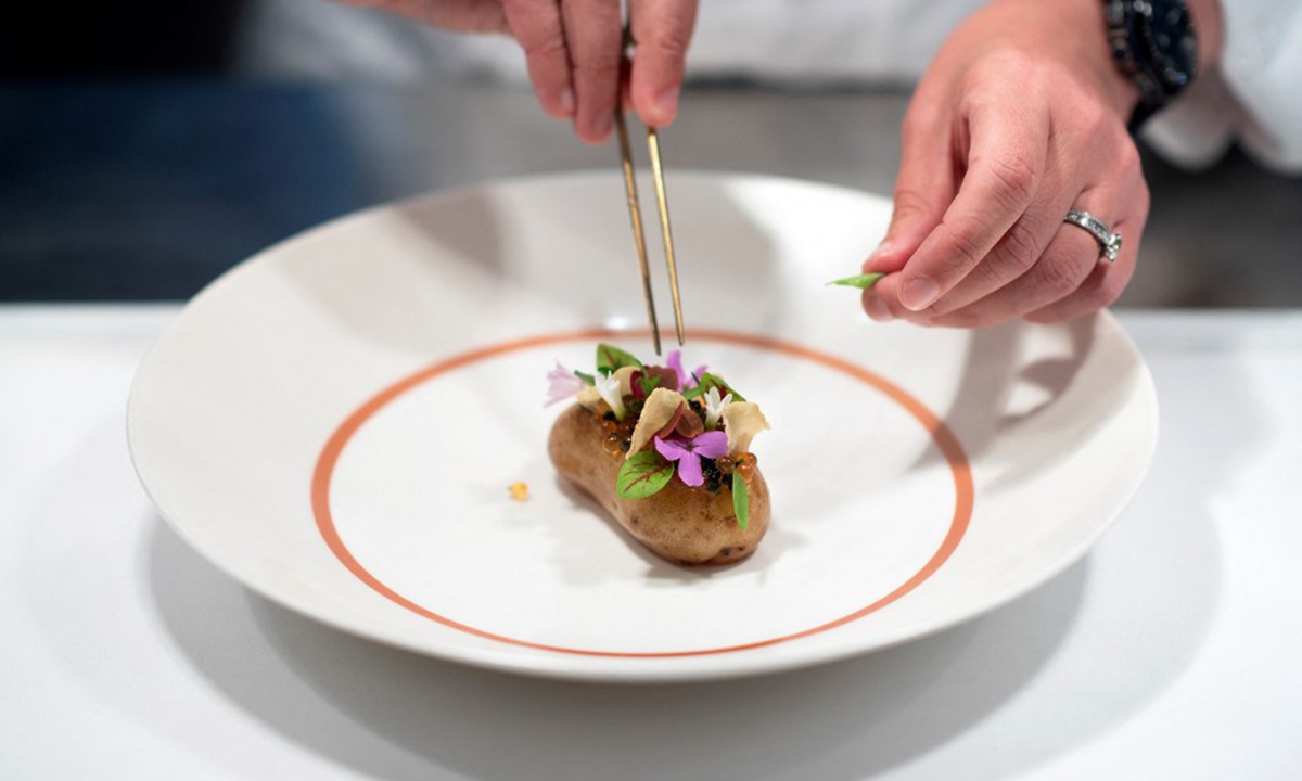 A dish with  three Michelin stars Photo: AFP