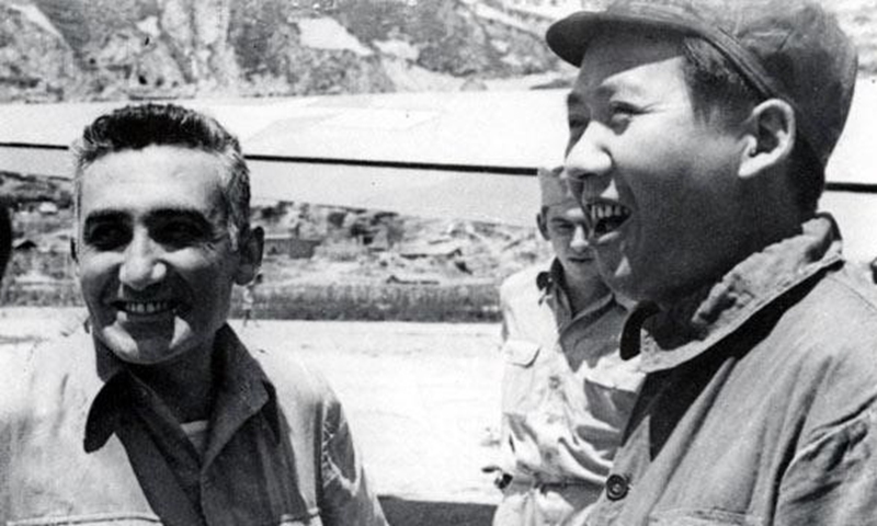 Mao Zedong and Hatem in Yan’an