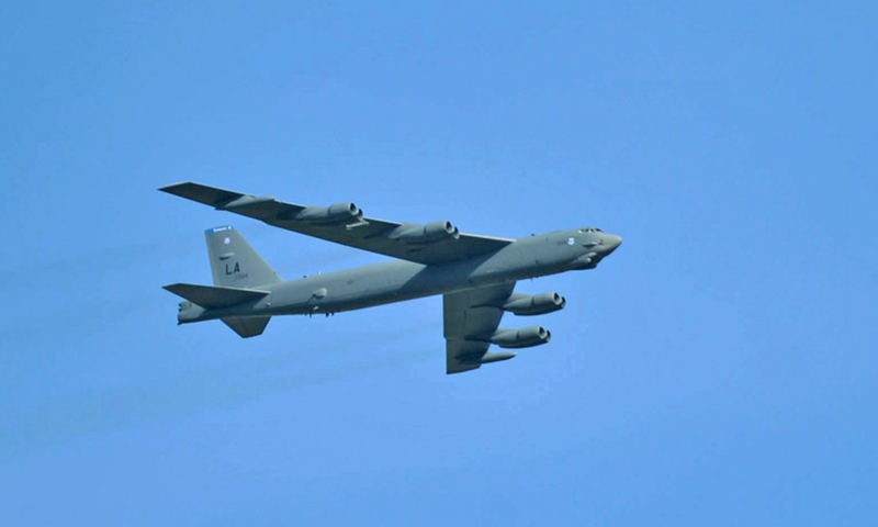 Xinhua file photo of a B-52 strategic bomber