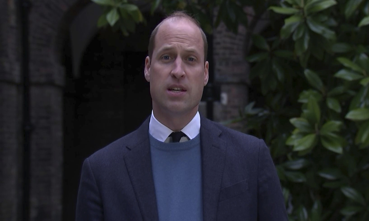 Britain's Prince William makes a statement following the publication of Lord Dyson's investigation into former BBC News religion editor Martin Bashir on Thursday, May 20, 2021.  Photo: VCG