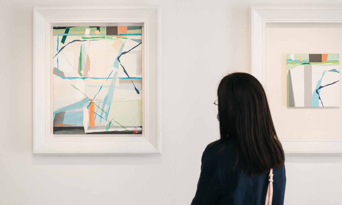 A visitor at the exhibition Photo: Yu Yang