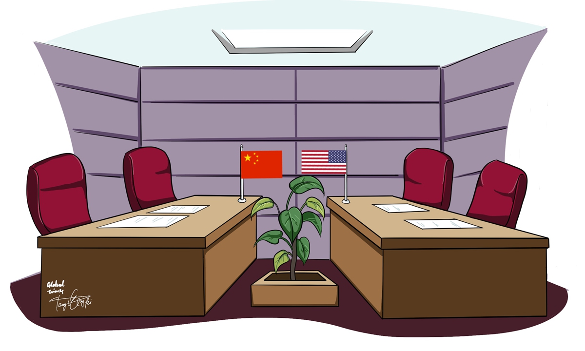 Trade talks  Illustration:Tang Tengfei/GT