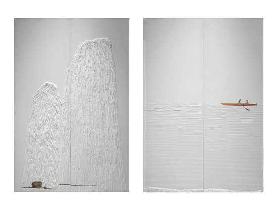 Chen Shuailang's landscape paper artwork Photo: Courtesy of Xiao Wu