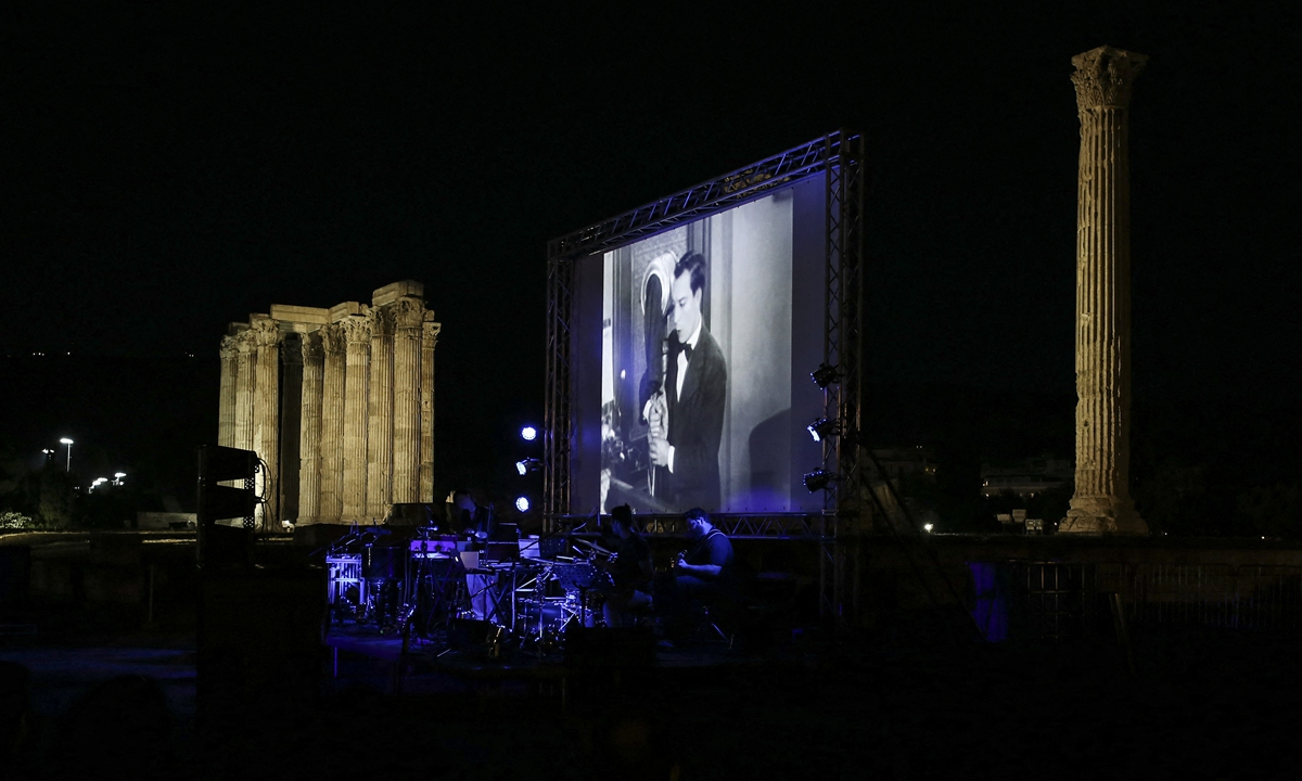 The 5th Athens Open Air Film Festival at the Temple of Olympian Zeus, Athens, on June 17, 2015  Photo: AFP