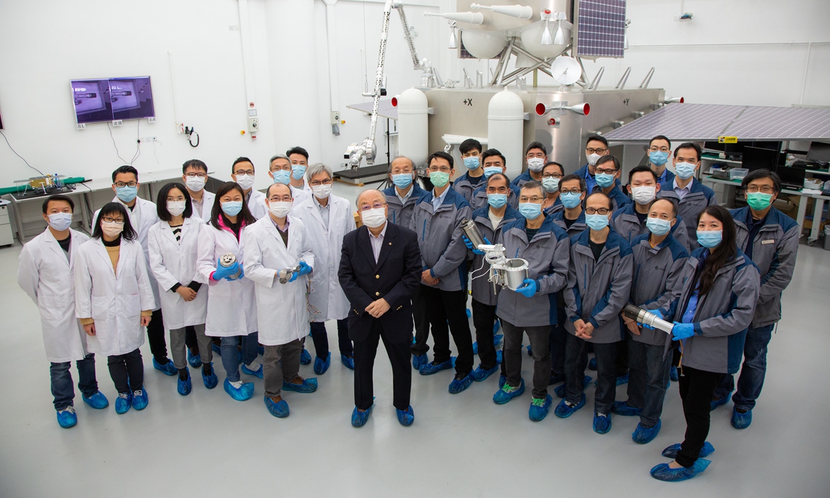 Professor Yung Kai-leung's team includes some 20 researchers with an average age of 30 to 40, and the youngest is only 21 years old. Some of them are still students at PolyU, and the majority are Hong Kong locals. Photo: Courtesy of Hong Kong Polytechnic University