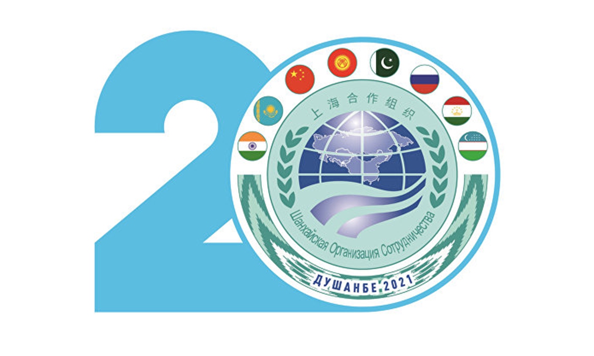 Logo of Shanghai Cooperation Organisation's 20th anniversary