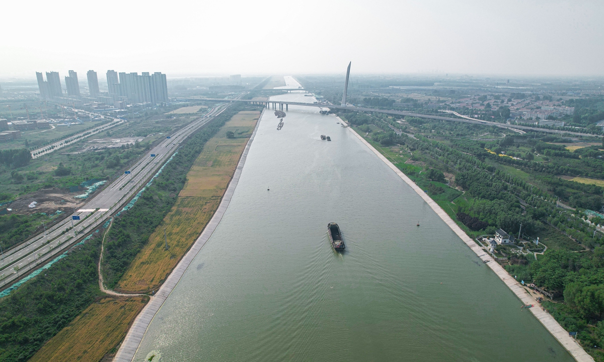 The Jining section of Beijing-Hangzhou Grand Canal. Photo: Yang Ruoyu/GT