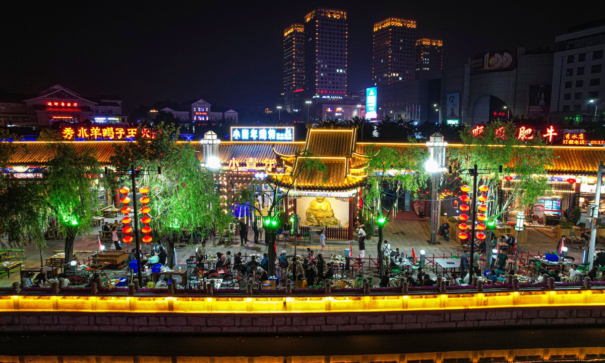 A night view of Jining. Photo: Yang Ruoyu/GT

