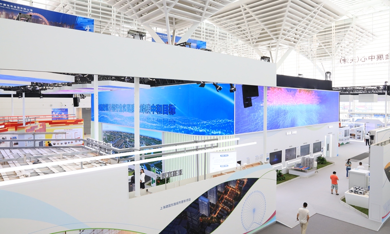 The Green Intelligent Building Expo kicked off at the National Convention and Exhibition Center in North China’s Tianjin on Thursday. Photo: Courtesy of China Construction Science and Technology Group Co