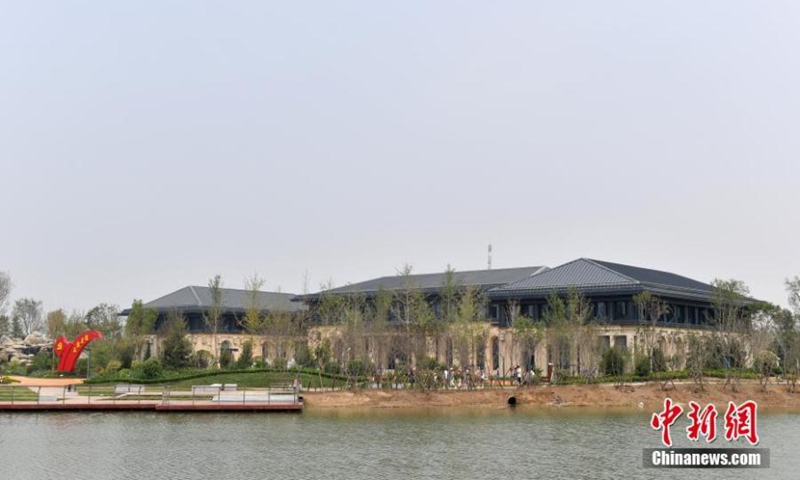 Photo shows Shijiazhuang stadium in the Xiongan Suburb Park on June 26, 2021. (Photo/ China News Service: Han Bing)