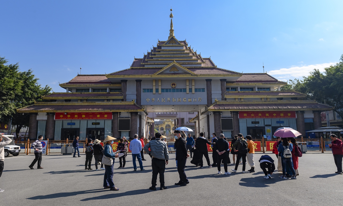 Ruili port in Southwest China's Yunnan Province links the country with Myanmar. Photo: VCG