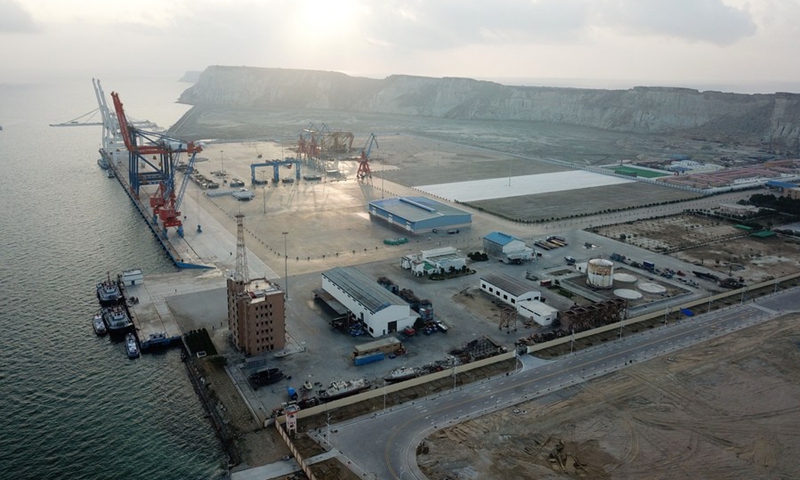 Photo taken on Jan. 29, 2018 shows a view of Gwadar Port in southwest Pakistan's Gwadar.(Photo: Xinhua)
