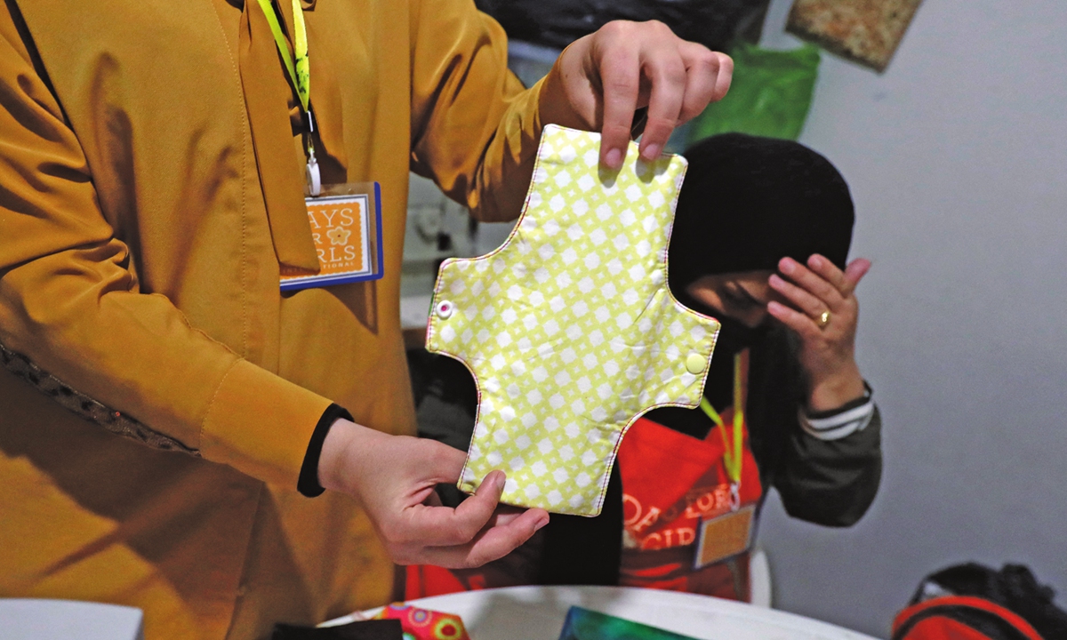 A reusable sanitary pad Photos: AFP 