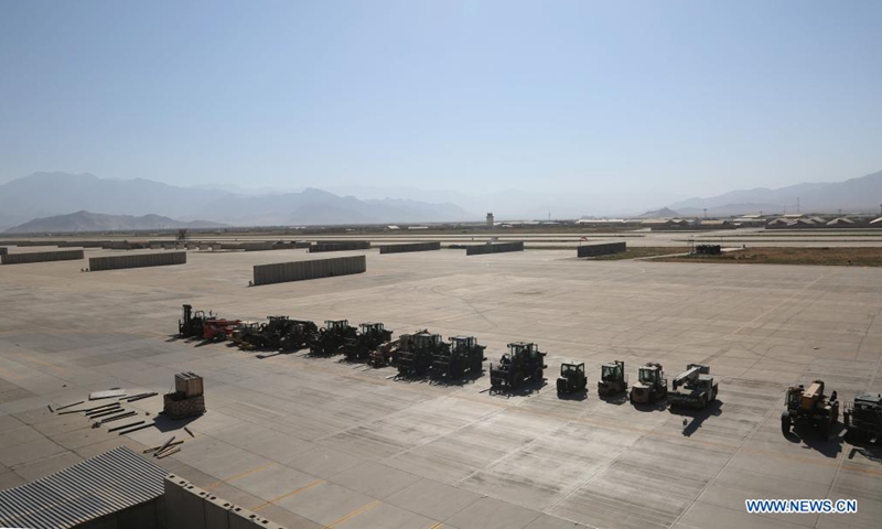 Photo taken on July 8, 2021 shows the Bagram Airfield base after all U.S. and NATO forces evacuated in Parwan province, eastern Afghanistan.Photo:Xinhua