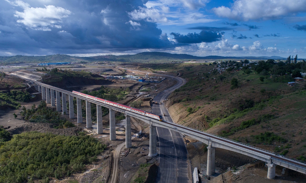 A view of the Mombasa-Nairobi Railway in Kenya Photos: Xinhua