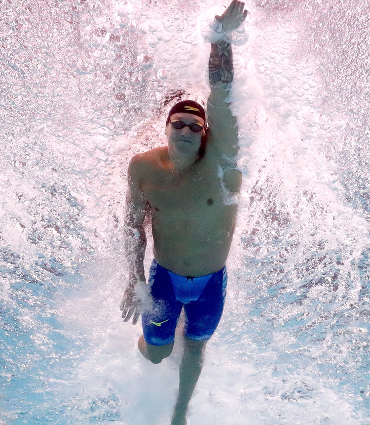 Caeleb Dressel of the US competes in a freestyle competition. Photo: VCG
